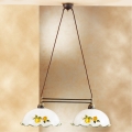 Kolarz 731.82.117 - Lampadario a cavo NONNA 2xE27/75W/230V limoni