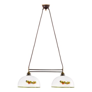 Kolarz 731.82.136 - Lampadario a sospensione con filo NONNA 2xE27/75W/230V uva/fragole