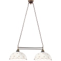 Kolarz 731.82.161 - Pendelleuchte mit Drahtseilaufhängung NONNA 2xE27/75W/230V mit Blumenmotiv, Roségold
