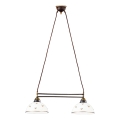 Kolarz 731.82.170 - Pendelleuchte NONNA an Seil 2xE27/75W/230V mit Blumenmotiv Roségold