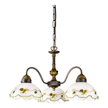 Kolarz 731.83.110 - Lampadario a sospensione a catena NONNA 3xE27/75W/230V, colore vino