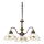 Kolarz 731.83.110 - Lampadario a sospensione a catena NONNA 3xE27/75W/230V, colore vino