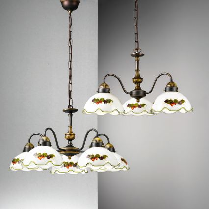 Kolarz 731.83.113 - Lampadario a catena NONNA 3xE27/75W/230V vino/fragole