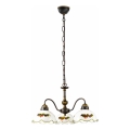 Kolarz 731.83.113 - Suspension sur chaîne NONNA 3xE27/75W/230V bordeaux/fraise