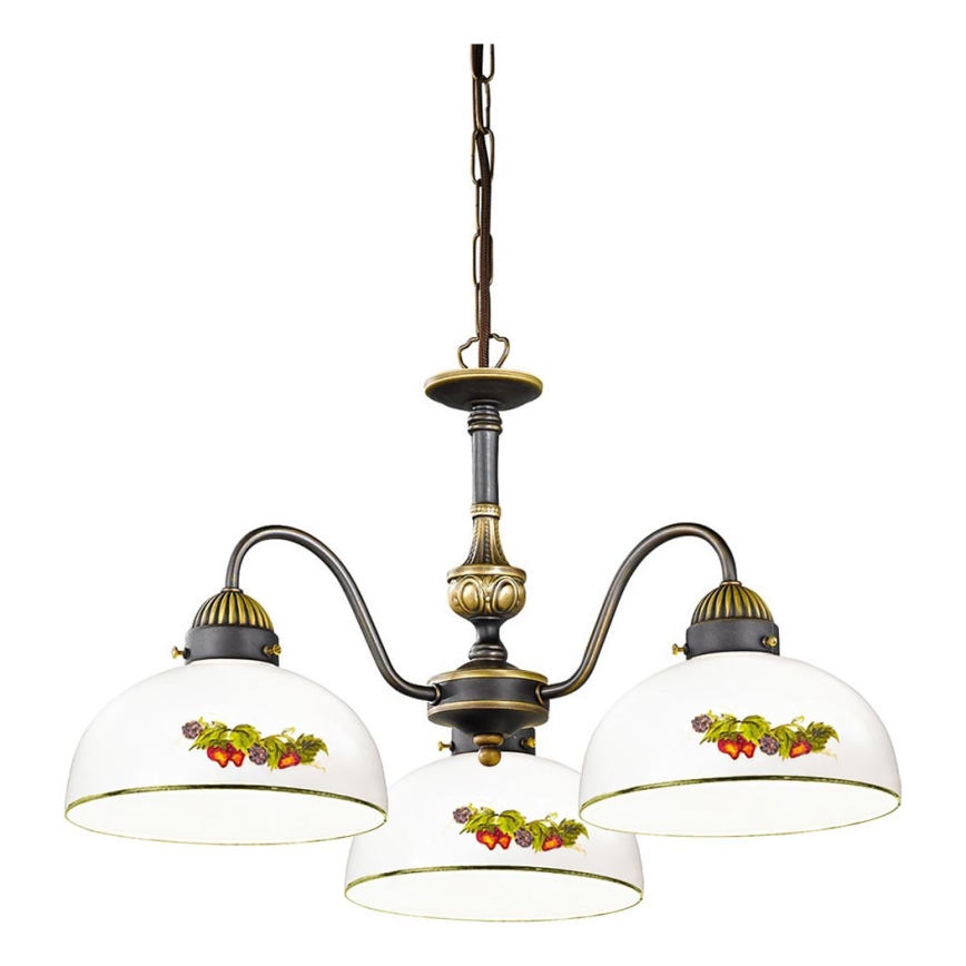 Kolarz 731.83.121 - Suspension chaîne NONNA 3xE27/75W/230V raisins/fraises