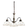 Kolarz 731.83.160 - Suspension à chaîne NONNA 3xE27/75W/230V motif floral, finition or rose