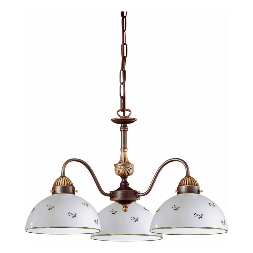 Kolarz 731.83.20 - Suspension chaîne NONNA 3xE27/75W/230V vert
