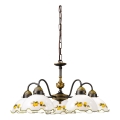 Kolarz 731.85.116 - Kettenkronleuchter NONNA 5xE27/75W/230V Zitronen