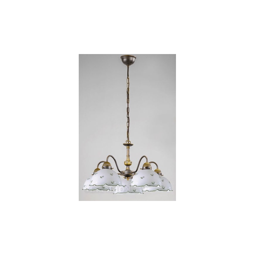 Kolarz 731.85.21 - Suspension filaire NONNA 5xE27/75W/230V verte
