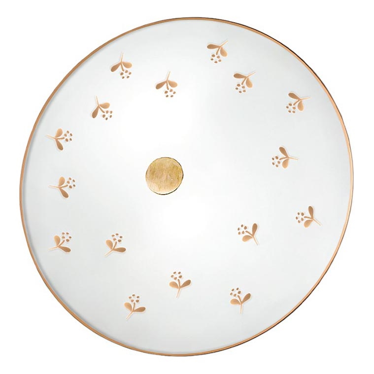 Kolarz 731.U12.4.160 - Applique murale NONNA 2xE14/60W/230V Ø 32 cm à motif floral, or rose