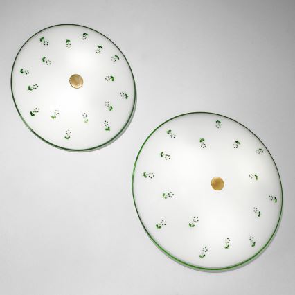 Kolarz 731.U12.4.21 - Plafoniera NONNA 2xE14/60W/230V diametro 30 cm verde