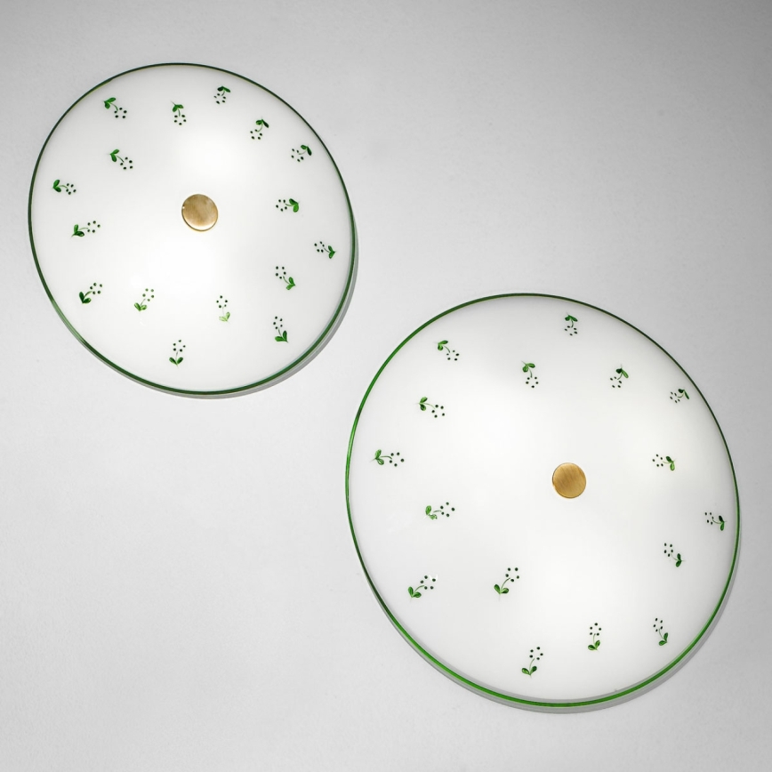 Kolarz 731.U12.4.21 - Plafonnier NONNA 2xE14/60W/230V d. 30 cm vert