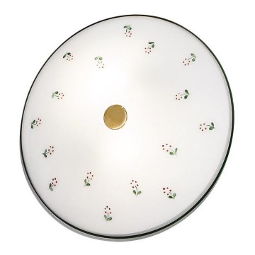 Kolarz 731.U12.4.70- Plafonnier NONNA 2xE14/60W/230V d. 32 cm vert/laiton
