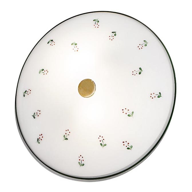Kolarz 731.U12.4.70- Plafonnier NONNA 2xE14/60W/230V d. 32 cm vert/laiton