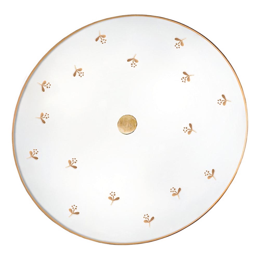 Kolarz 731.U13.4.160 - Wandleuchte NONNA, 3xE27/60W/230V, Ø 42 cm, Blumenmuster, Roségold