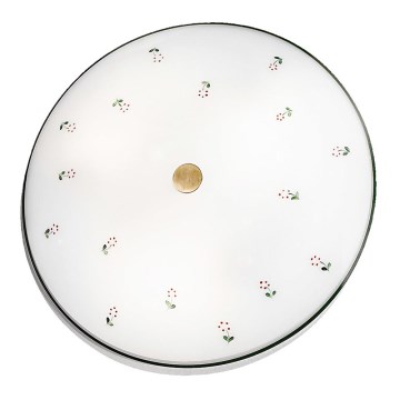 Kolarz 731.U13.4.70- Plafonnier NONNA 3xE27/60W/230V d. 42 cm vert/laiton