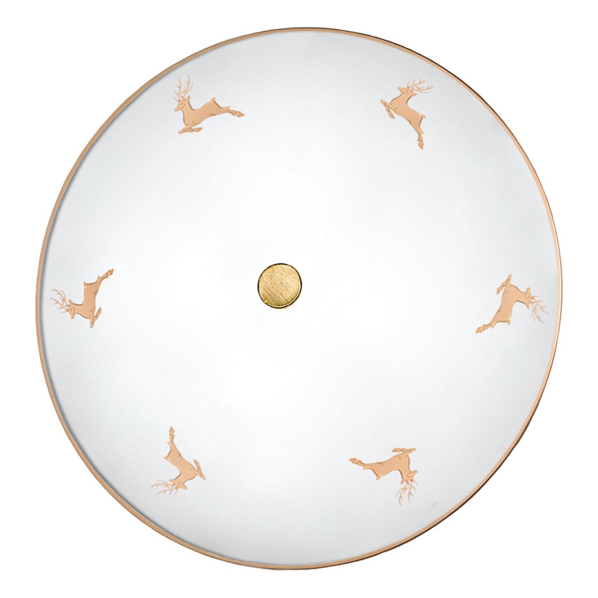 Kolarz 731.U14.4.150 - Applique murale NONNA 4xE27/60W/230V Ø 54 cm à motif cerf, finition or rose