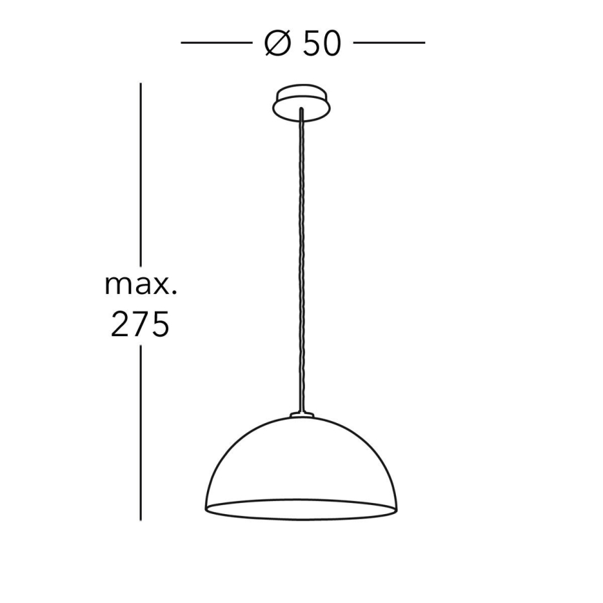 Kolarz A1339.31.Co.VinCu/50 - Lampadario a sospensione con filo CULT 1xE27/100W/230V diametro 50 cm rame