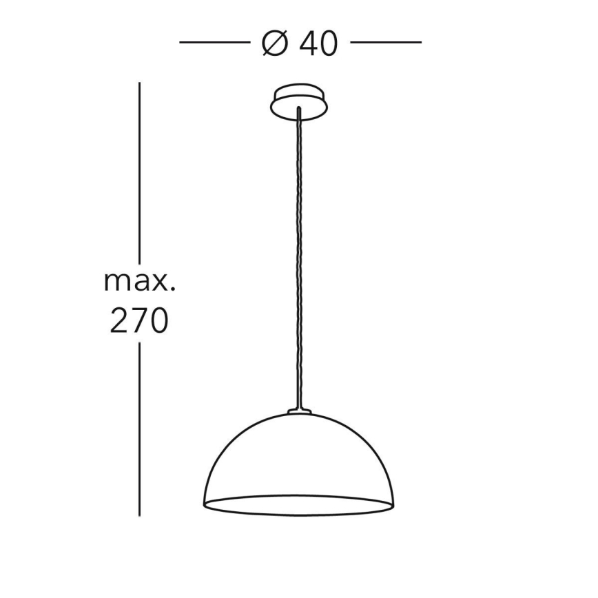 Kolarz A1339.31.Wm.VinAg/40 - Hängeleuchte an Seil CULT 1xE27/100W/230V Ø 40 cm silber