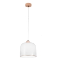 Kolarz A1352.31.Au - Lampadario a sospensione con filo NONNA 1xE27/60W/230V quercia/bianco/oro