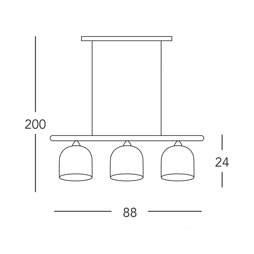 Kolarz A1352.83.G.100-Lampadario a sospensione con filo NONNA 3xE27/60W/230V cervo quercia/bianco/verde