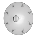 Kolarz A1353.61.XL.5.Gr.100 - Applique murale NONNA 1xE27/100W/230V cerf gris