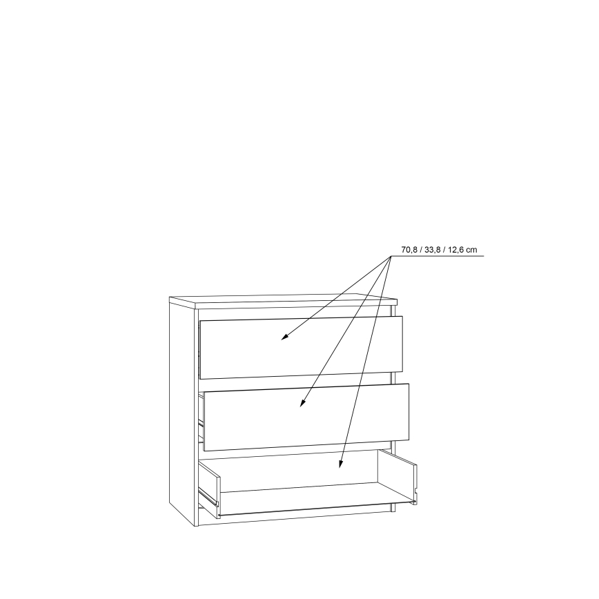 Kommode mit Schubladen MAO – Artisan-Eiche
