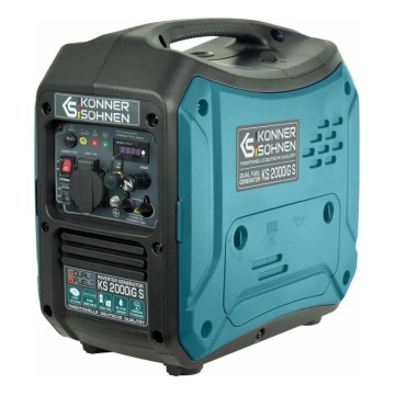 Könner & Söhnen KS7869 - Generatore elettrico inverter a gas e benzina KS 2000iG S 2000W