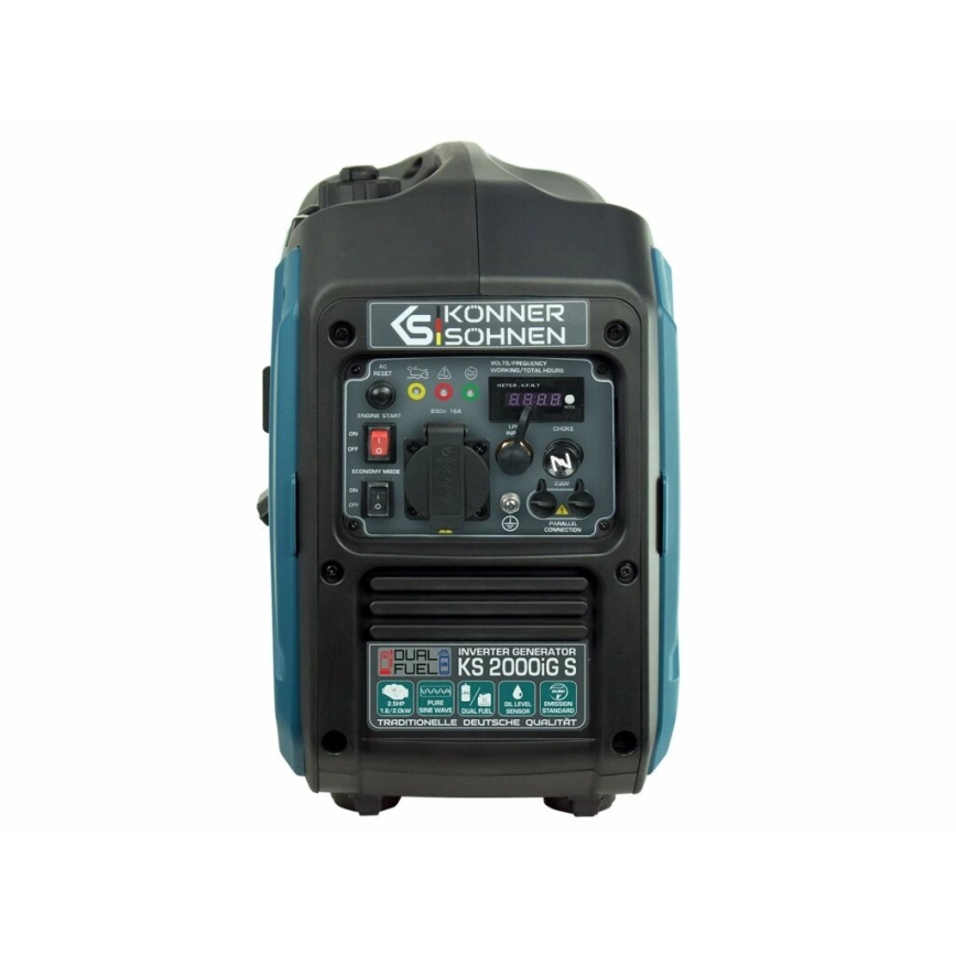 Könner & Söhnen KS7869 - Generatore elettrico inverter a gas e benzina KS 2000iG S 2000W