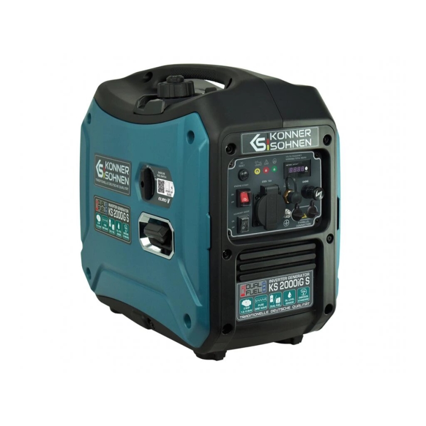 Könner & Söhnen KS7869 - Generatore elettrico inverter a gas e benzina KS 2000iG S 2000W