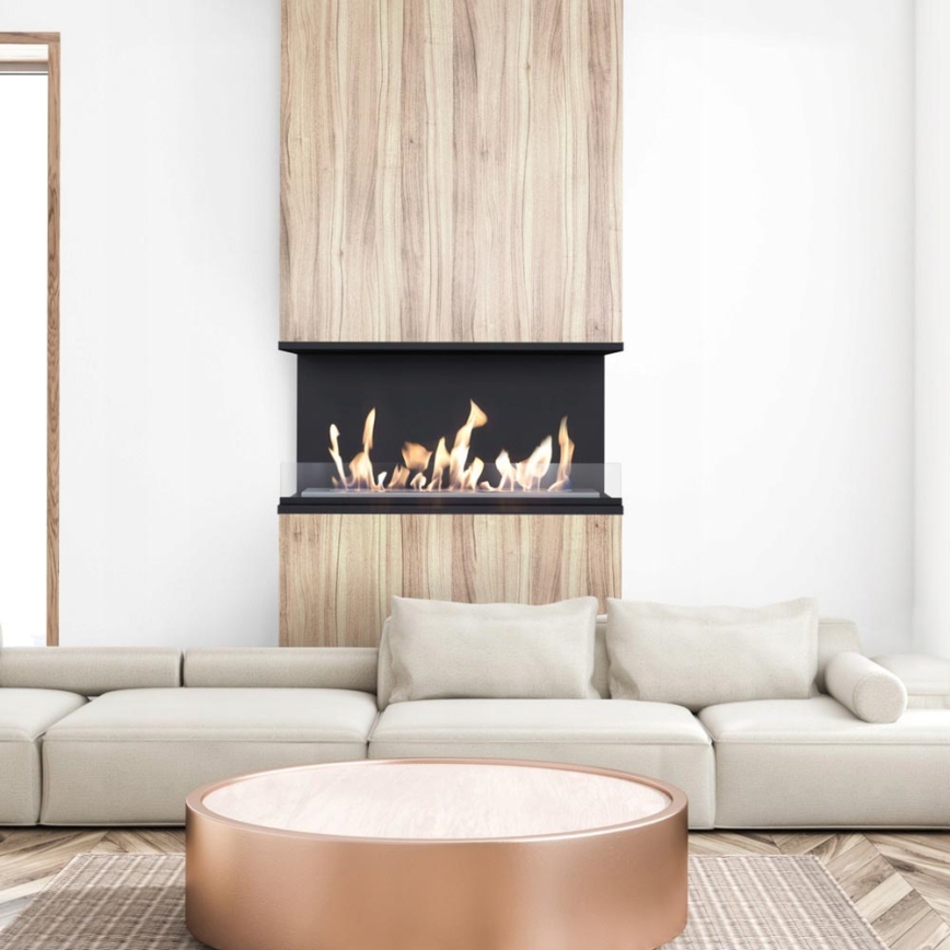 Kratki - Cheminée encastrée BIO 50x100 cm 7kW noir
