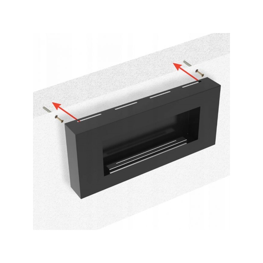 Kratki - BIO-Wandkamin 40x90 cm 1,5kW schwarz