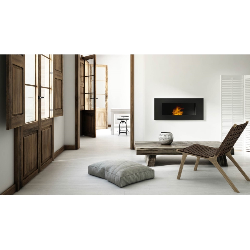 Kratki - Integrato Caminetto BIO 40x120 cm 3x1,1kW nero