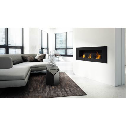 Kratki - Integrato Caminetto BIO 40x120 cm 3x1,1kW nero