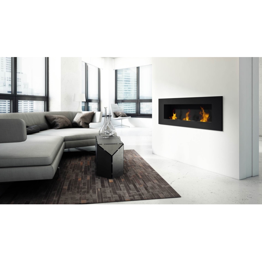 Kratki - Integrato Caminetto BIO 40x120 cm 3x1,1kW nero