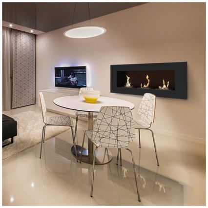 Kratki - Integrato Caminetto BIO 40x120 cm 3x1,1kW nero