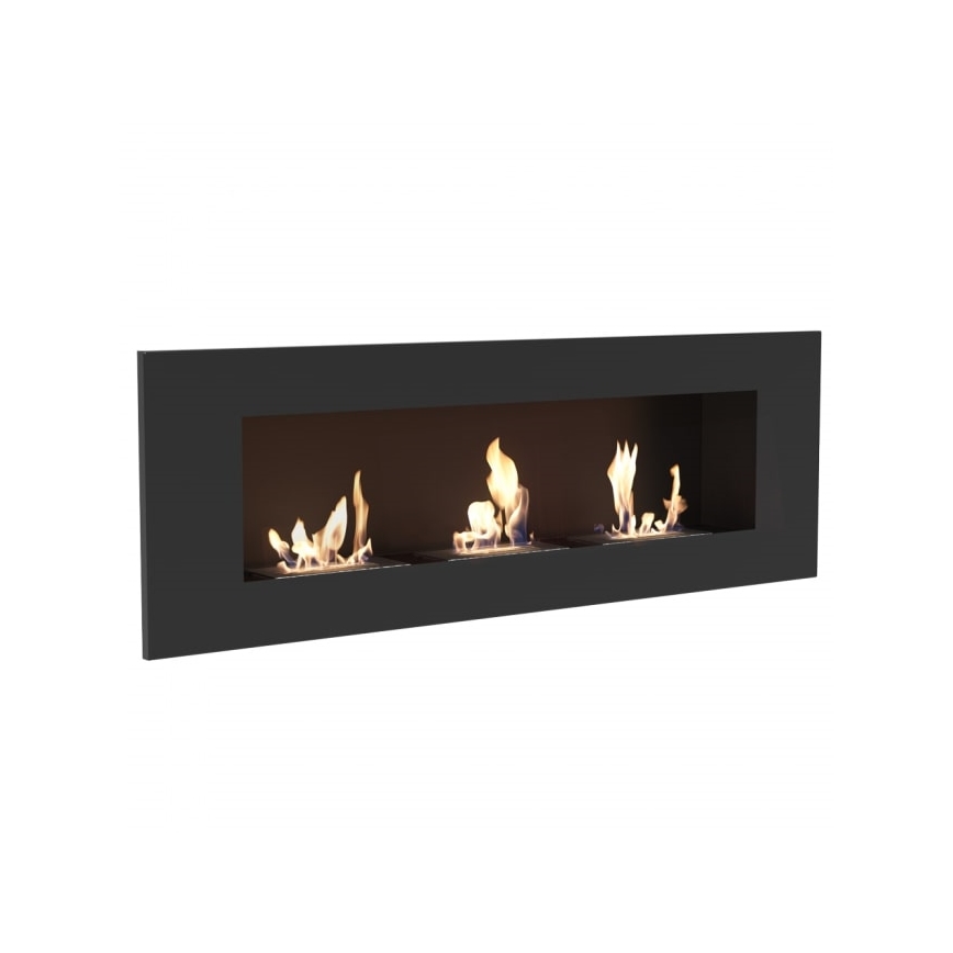 Kratki - Integrato Caminetto BIO 40x120 cm 3x1,1kW nero