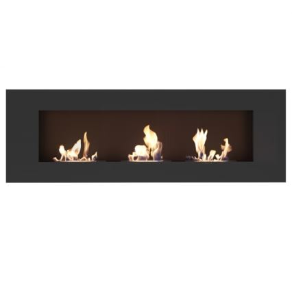 Kratki - Integrato Caminetto BIO 40x120 cm 3x1,1kW nero