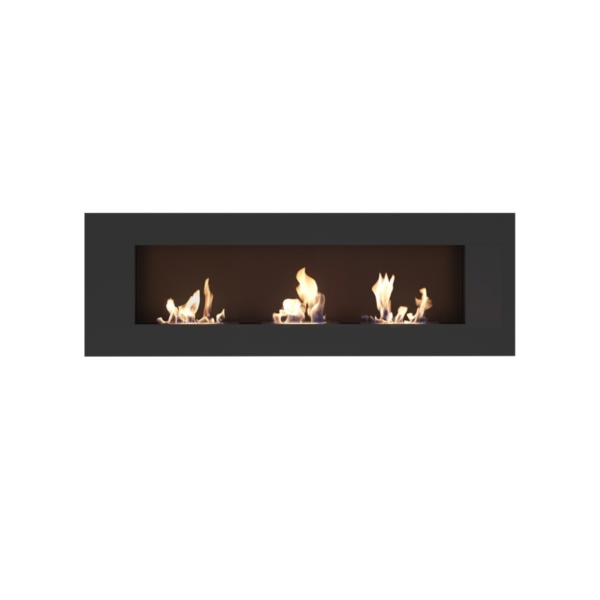Kratki - Integrato Caminetto BIO 40x120 cm 3x1,1kW nero