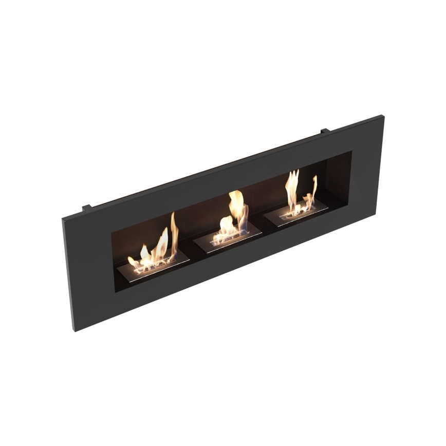 Kratki - Integrato Caminetto BIO 40x120 cm 3x1,1kW nero