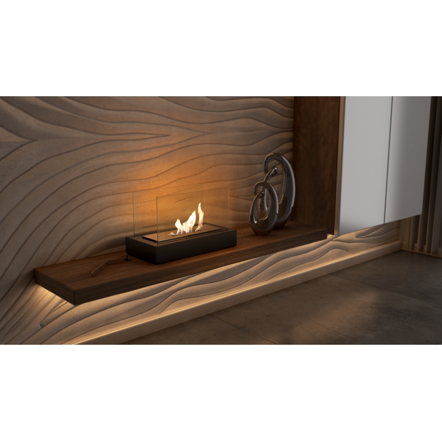 Kratki - Caminetto BIO 21,8x35,4 cm 1kW nero
