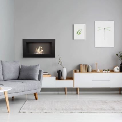 Kratki - Integrato Caminetto BIO 37,4x64,8 cm 1kW nero