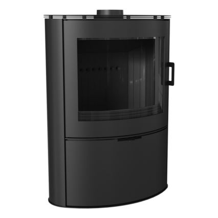 Kratki - Stahlkamin mit automatischer Türschließung 10kW 150 mm schwarz