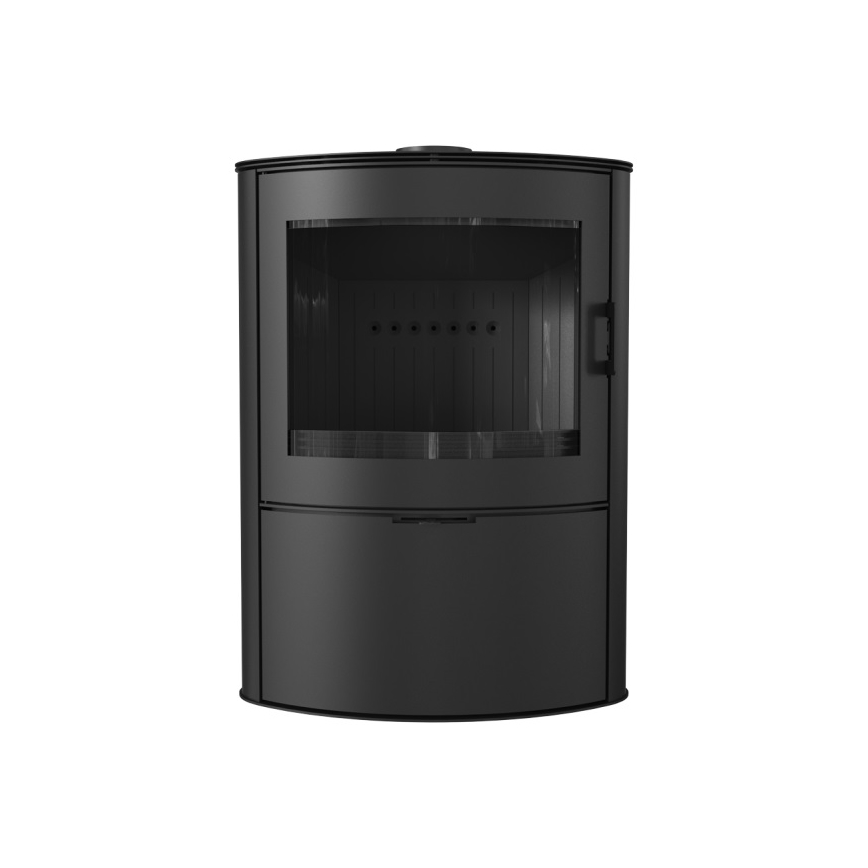 Kratki - Stahlkamin mit automatischer Türschließung 10kW 150 mm schwarz