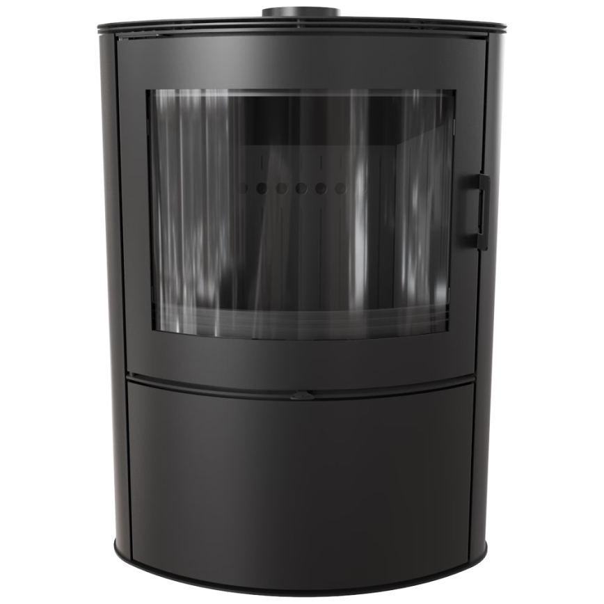 Kratki - Stahlkamin mit automatischer Türschließung 10kW 150 mm schwarz