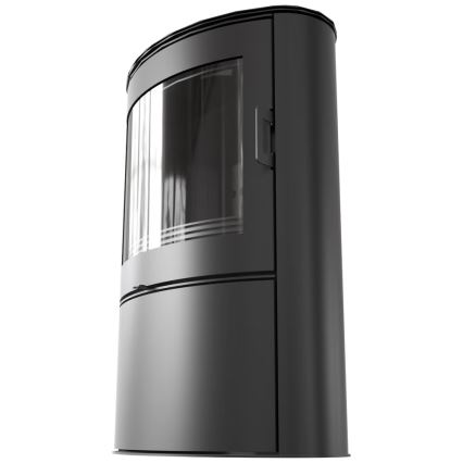 Kratki - Stahlkamin mit automatischer Türschließung 10kW 150 mm schwarz