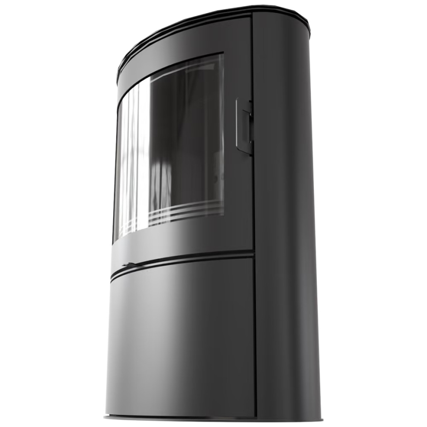 Kratki - Stahlkamin mit automatischer Türschließung 10kW 150 mm schwarz