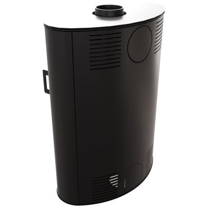 Kratki - Stahlkamin mit automatischer Türschließung 10kW 150 mm schwarz