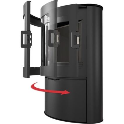 Kratki - Stahlkamin mit automatischer Türschließung 10kW 150 mm schwarz