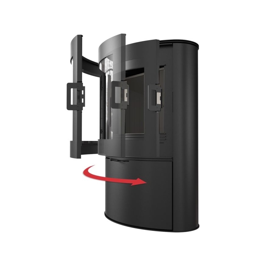 Kratki - Stahlkamin mit automatischer Türschließung 10kW 150 mm schwarz